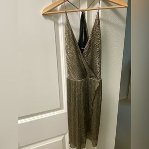 Shiny gold dress from Express